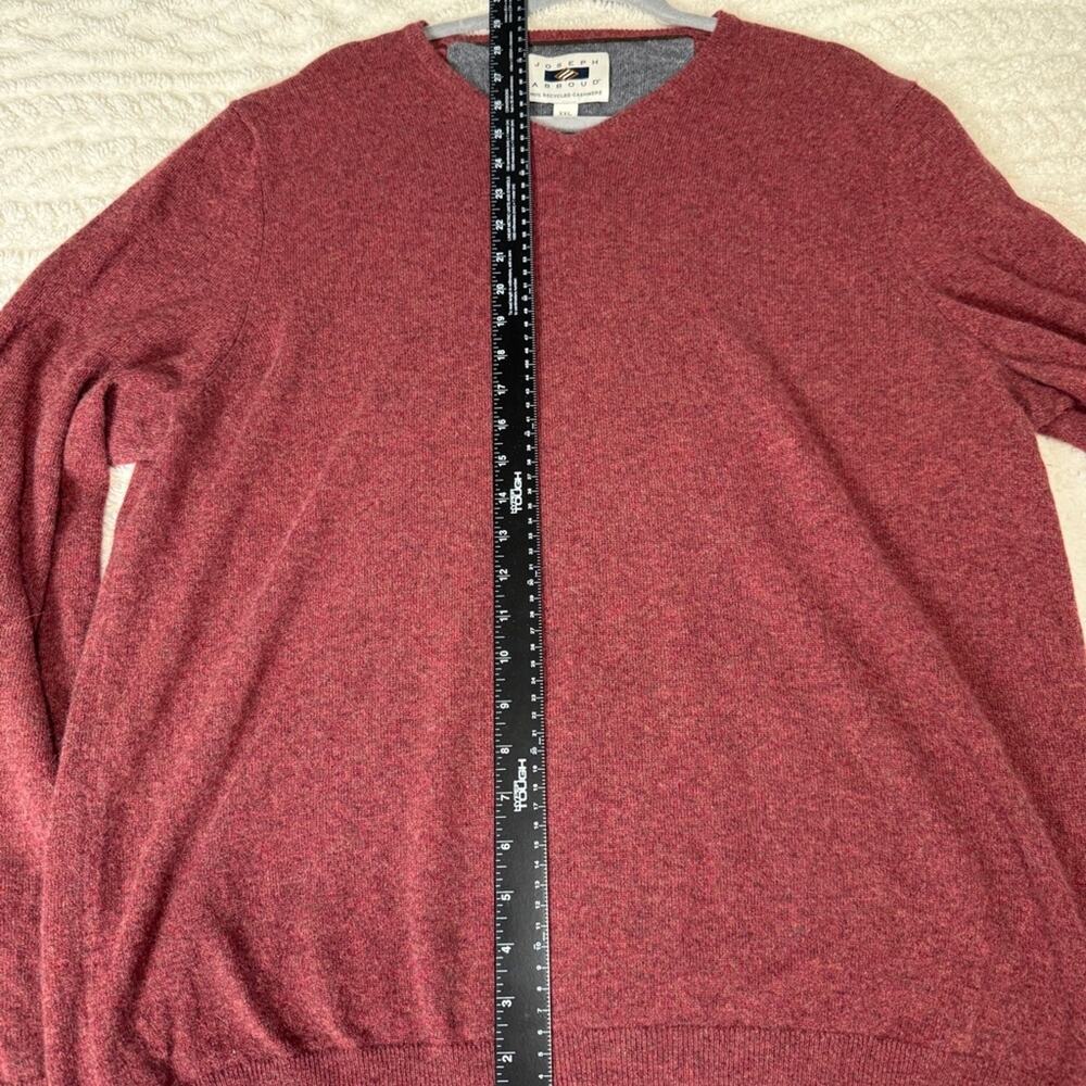 100% Cashmere Joseph Abboud Men’s XXL‎ V-Neck Sweater Classic Old Money Academia - Picture 4 of 6